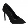 Women stylish, elegant shoes 1299 black antilopa