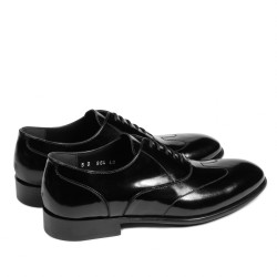 Men stylish, elegant shoes 964 black florantic