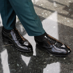 Men stylish, elegant shoes 964 black florantic