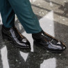 Men stylish, elegant shoes 964 black florantic