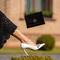 Women stylish, elegant shoes 1300 white lifestyle