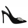 Women sandals 1316 black velour