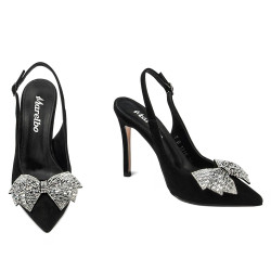 Women sandals 1316 black velour