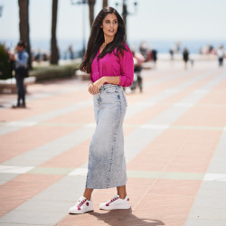 أحذية رياضية نسائية 6073 أبيض + فوشيا lifestyle