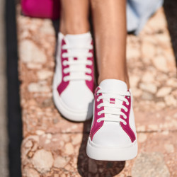 أحذية رياضية نسائية 6073 أبيض + فوشيا lifestyle
