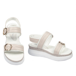 Women sandals 5106 white+ivory
