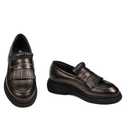 Women casual shoes 6081 brown pearl