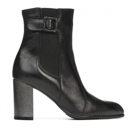 Women boots 1177 black satinat