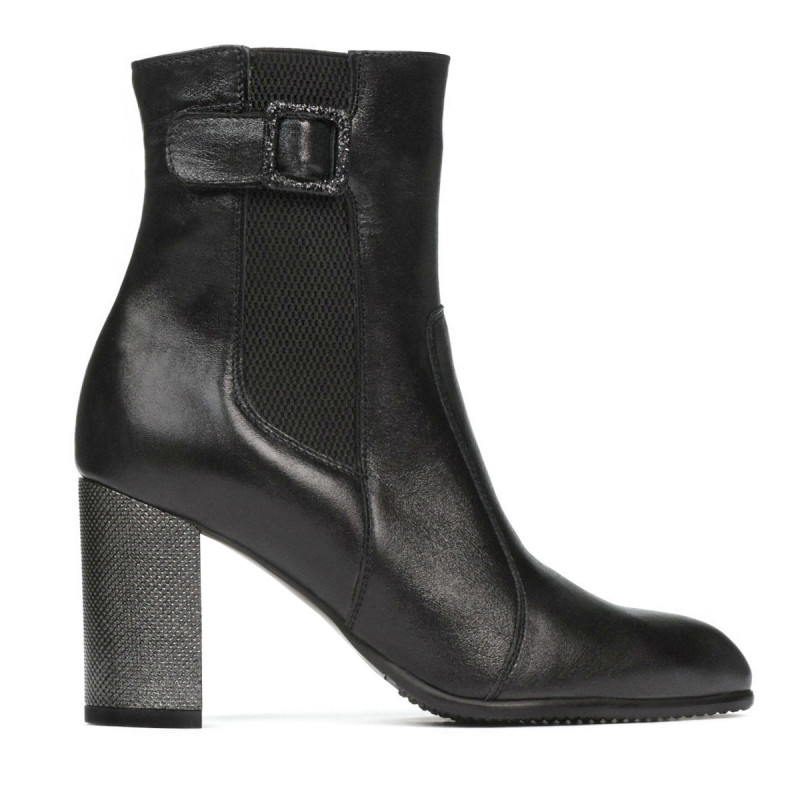 Women boots 1177 black satinat