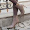 Ghete cu toc dama 1400 cappuccino lifestyle