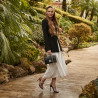 Women sandals 1317 black velour lifestyle