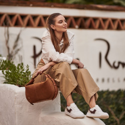 أحذية رياضية نسائية 6088 أبيض + بيج lifestyle