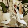 Women sandals 1352 satin white lifestyle