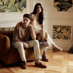 Men loafers, moccasins 980 camel velour lifestyle