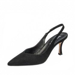 Women sandals 1343 black velour