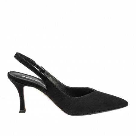 Women sandals 1343 black velour