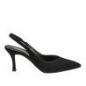 Women sandals 1343 black velour