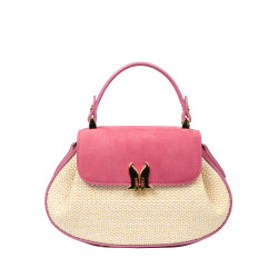 Women hand bag 042g suede pink zmeura+rafie