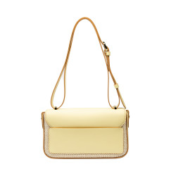 Women shoulder bag 046g butter yellow+rafie