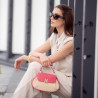 Women hand bag 042g suede pink zmeura+rafie lifestyle