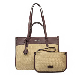 Women beach bag 045g 01 burgundy+rafie
