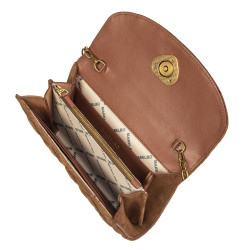 Women shoulder bag 048g suede brown