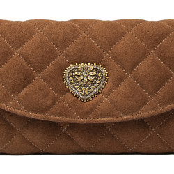 Women shoulder bag 048g suede brown