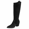 Cizma cu toc dama 1412 black velour
