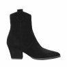 Ghete cu toc dama 1411-1 black velour