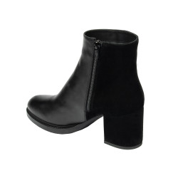 Ghete cu toc dama 1406 black combined