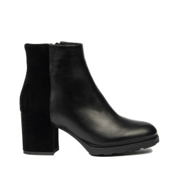Ghete cu toc dama 1406 black combined