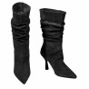 Ghete cu toc dama 1410 black velour