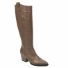 Cizma cu toc dama 1413 croco cafe