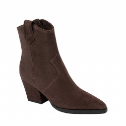 Ghete cu toc dama 1411 cacao velour