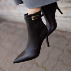 Ghete cu toc dama 1409 black lifestyle