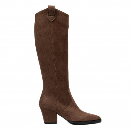 Cizma cu toc dama 1412 biz chocolate