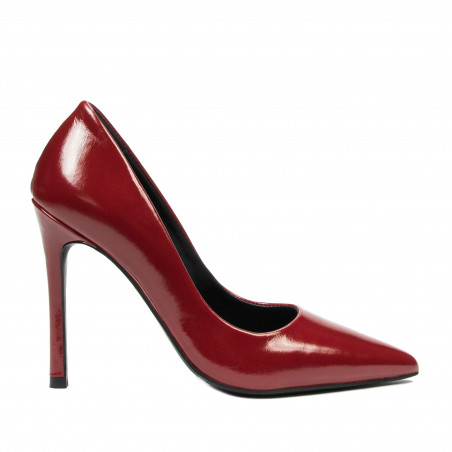 Women stylish, elegant shoes 1302 patent red
