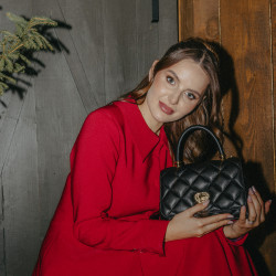 حقيبة نسائية كتف 049g 01 أسود كافيار