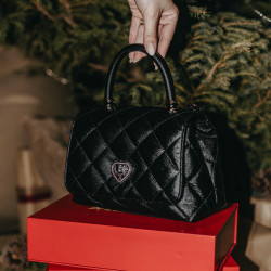 Women shoulder bag 049g 01 black caviar