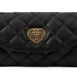 Women shoulder bag 048g black caviar