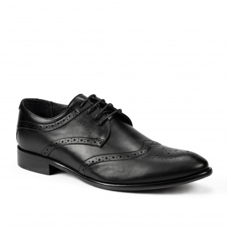 Men stylish, elegant, casual shoes 874 black