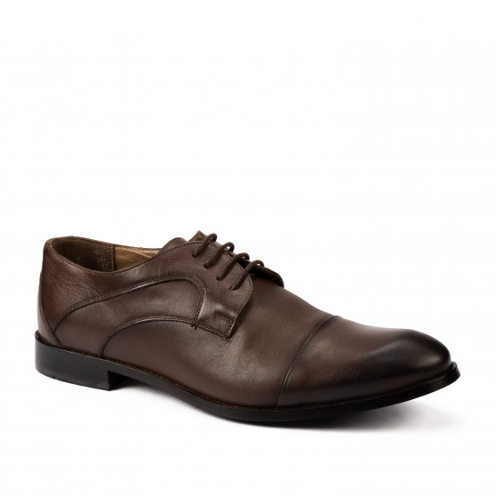 Men stylish, elegant shoes 879 a sand