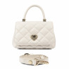 Women shoulder bag 049g panna safiano