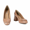 Women stylish, elegant shoes 1324 patent beige