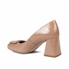 Women stylish, elegant shoes 1324 patent beige