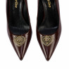 Women stylish, elegant shoes 1363 patent bordo