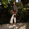 Women hand bag 037-1g burgundy lifestyle