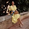 Women stylish, elegant shoes 1364 patent beige lifestyle