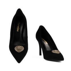 أحذية نسائية أنيقة 1363 أسود مخملي