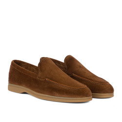 Men loafers, moccasins 980 brown velour
